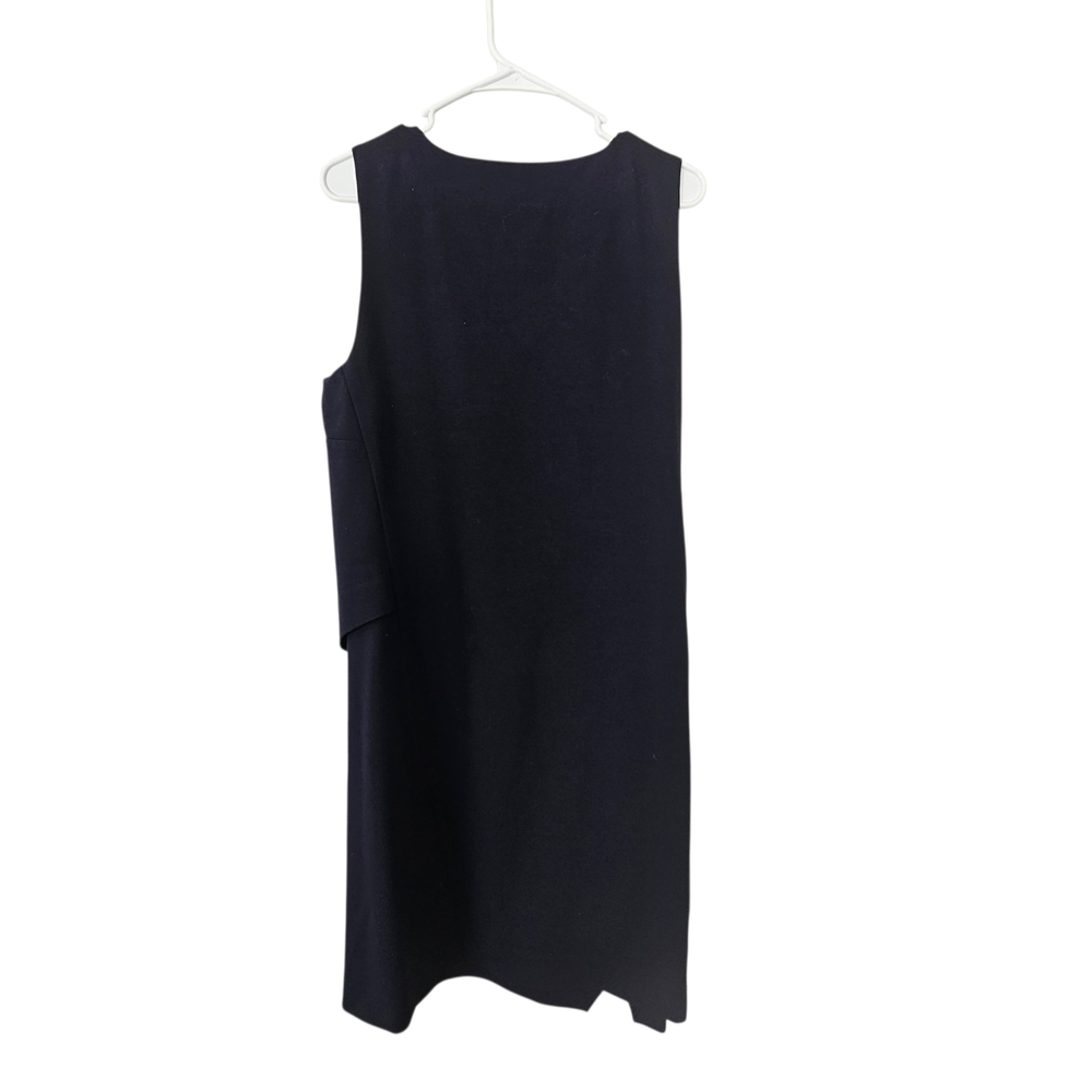 Diane Von Frustenberg Megan Classic Navy Blue Sheath Dress Size 14 - Picture 3 of 10